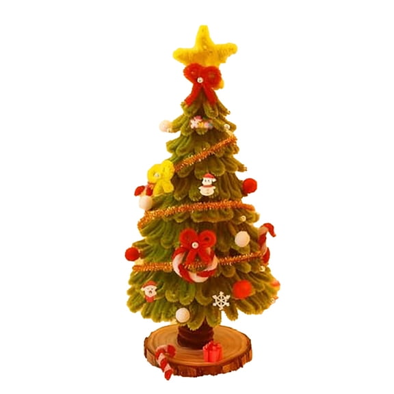 BinKFF Christmas Tree Craft Kit Kids Wand Christmas Tree Art DIY Christmas Tree Card Making Kit Make Your Own Hanging Ornament for Xmas Winter Home Classroom Party Favors
