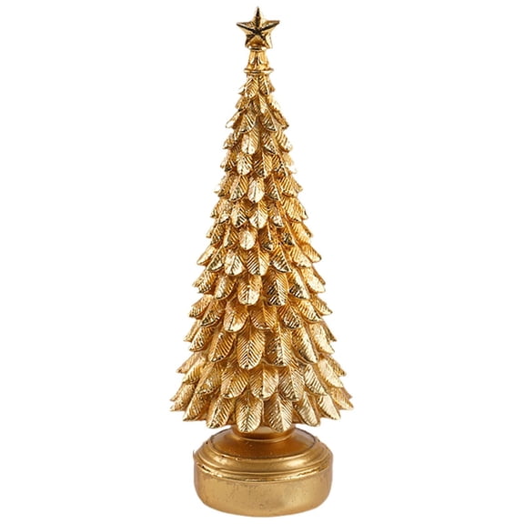 BinKFF Christmas Tree Desktop Ornaments - 7.8 inchs Xmas Tree Cute Decor Resin Christmas Miniature Adornment Microlandscape Supplies for Christmas Decoration