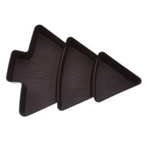 BinKFF Christmas Tree Shaped Wooden Serving Tray - 9.8" Charcuterie Board for Cheese, Snacks, Desserts - Holiday Platter with Handles, Christmas Decorative Tray