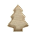 thumbnail image 1 of BinKFF Christmas Tree Shaped Wooden Serving Tray - Various Shapes Charcuterie Board for Cheese, Snacks, Appetizers & Desserts - Holiday Platter, Christmas Decorative Tray, 1 of 9