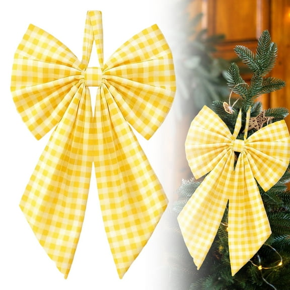 BinKFF Christmas Tree Topper Bow, Large Bow for Decor, Birthday Party Backdrop, Ribbon Hanging Decor for Christmas Room Backdrop Wedding Party Coquette Room Decorations