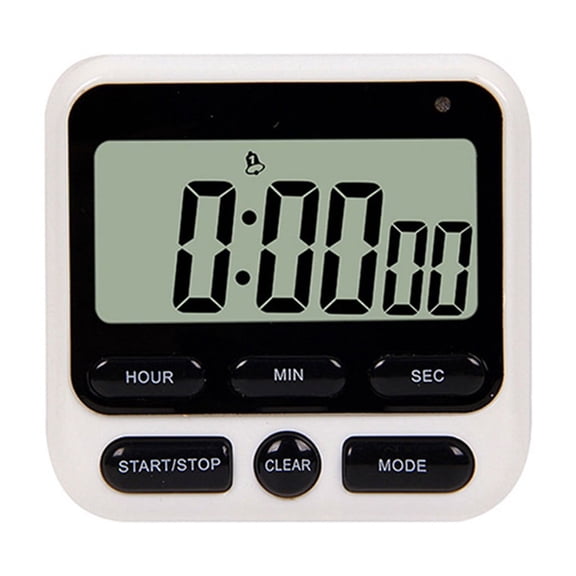 BinKFF Digital Kitchen Timer with Mute/Loud Alarm Switch ON/Off Switch, 24 Hour Clock & Alarm, Memory Function Count Up & Count Down for Kids Teachers Cooking, Large LCD Display