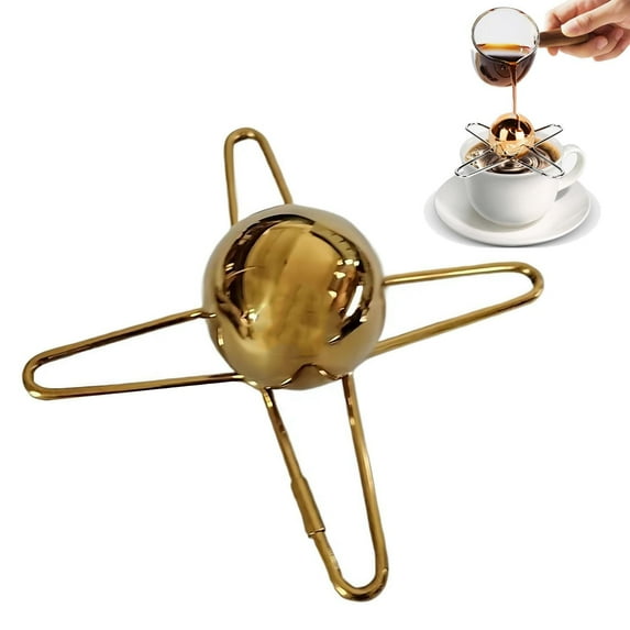 BinKFF Espresso Frozen Ball for Coffee, Reusable Espresso Ball, Coffee Cooling Tool, Stainless Steel Ball Cooler Espresso Ball, Bourbon, Scotch and Cocktail Metal ice Cubes