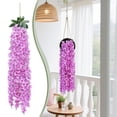 thumbnail image 1 of BinKFF Fake Hanging Flowers - Wisteria Artificial Flowers Garland, 1 Pieces 2.79 Feet Artificial Wisteria Vine Ratta Hanging Garland Silk Flowers for Home Party Wedding Decor, 1 of 8