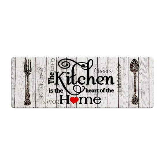 BinKFF Farmhouse Cushioned Kitchen Rug Washable, Non Slip Padded Mats for Floor Kitchen Mat Memory Foam, Comfort Waterproof Doormat Gel Mat for Home Office Desk, 15" x 23"