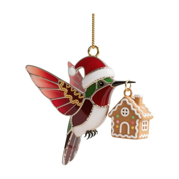 BinKFF Glittering Hummingbird Christmas Decorations, Elegant Hanging Hummingbird Gifts for Women, Colorful Bird Ornaments for Home Decor Yard Windows Christmas Decorations