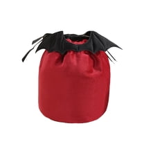 BinKFF Halloween Bat Themed Velvet Candy Bags: Kids Bat Bucket Basket Large Reusable Multipurpose Velvet Tote Bag Halloween Gifts Party Favors Supplies for Kids