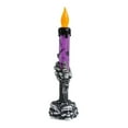thumbnail image 1 of BinKFF Halloween Black Taper Flameless Candles with Ghost Hand Candlesticks and Remote Timer, Battery Operated Taper Candles with Holder and 3D Flame for Halloween Decor, 1 of 8