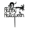 thumbnail image 1 of BinKFF Halloween Cake Topper with Haunted House Pumpkin Ghost Bat Cat Spider Skull Boo Sign Cupcake Picks for Halloween Theme Birthday Cake Decoration Party Supplies, 1 of 5