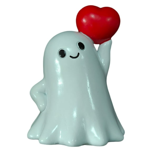 BinKFF Halloween Decoration Supplies 2025, Halloween Ghost Figurine - Spooky Resin Ghost Statue, Cute Ghost Pumpkin Statue, Halloween Ornaments for Home Indoor Decor Collection