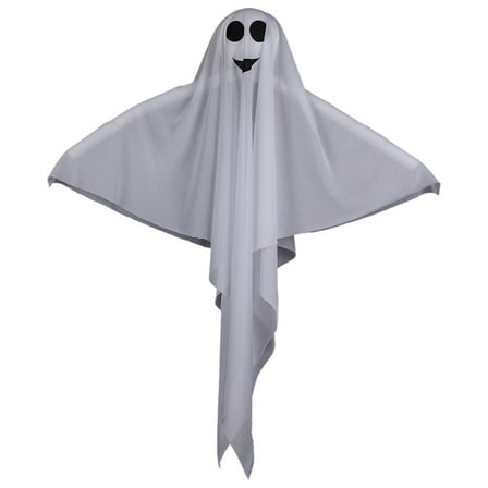 BinKFF Halloween Decorations 27.5" Hanging Ghosts Light Up Kit Decor LED Ghost Light Indoor Bedroom Wall Outdoor Fall Party Garden Patio Front Porch Yard Scary Cute Halloween Ghost Decor