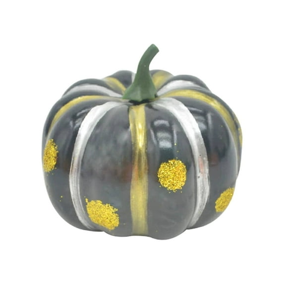 BinKFF Halloween Decorations Indoor - Halloween Pumpkin Decor - Black White and Orange Pumpkins Artificial Pumpkins for Crafts Fall Decorations for Home Halloween Thanksgiving Decor