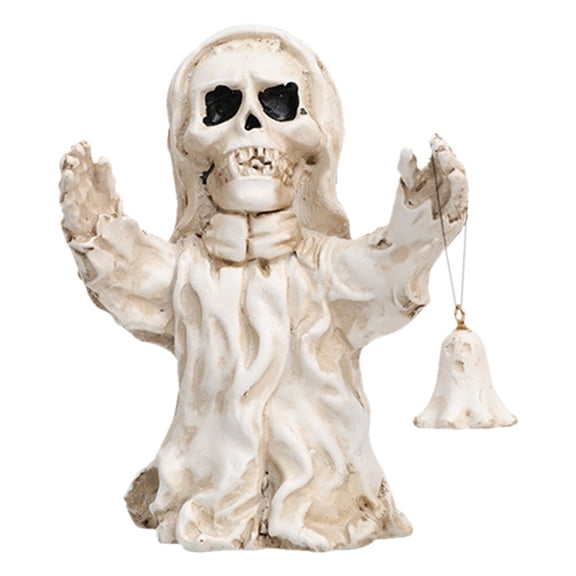 BinKFF Halloween Decorations Outdoor, Cool Skeleton Figurines Statue Cool Halloween Home Decor Cute Skull Mini Figurine Collectibles DIY Handicrafts for Desk Decorations