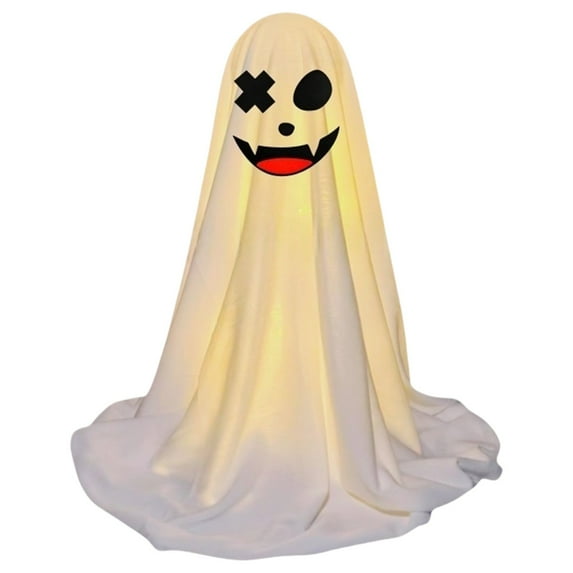 BinKFF Halloween Decorations Outdoors - 1 Packs Spooky Ghosts with String Lights-Scary Ghost for Halloween Decor Indoor Party Home Table Room Kitchen and Fireplace Decor