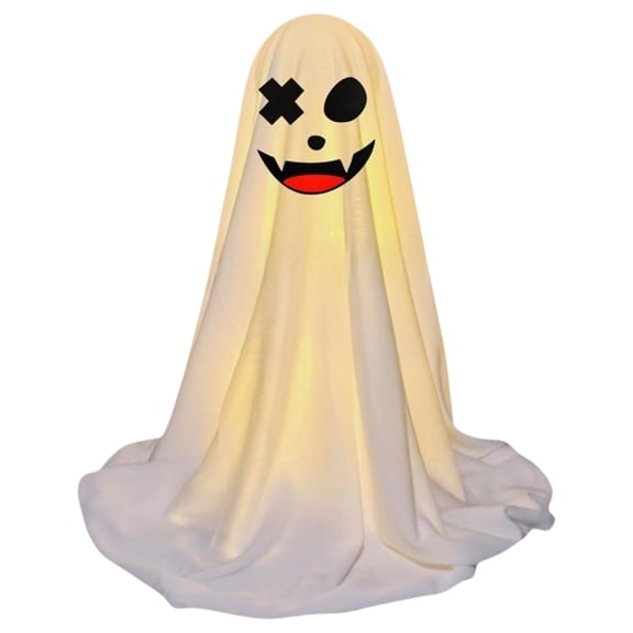 BinKFF Halloween Decorations Outdoors - 1 Packs Spooky Ghosts with String Lights-Scary Ghost for Halloween Decor Indoor Party Home Table Room Kitchen and Fireplace Decor