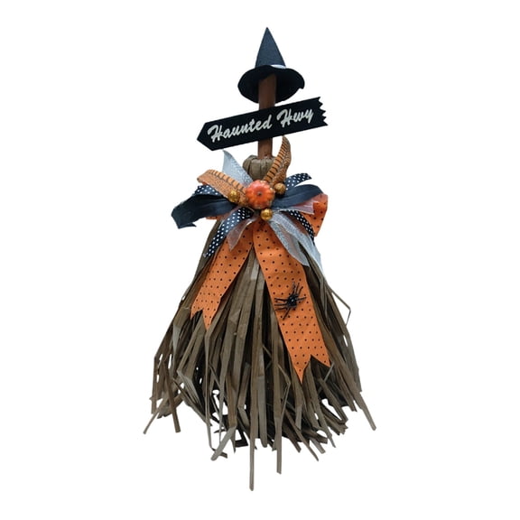 BinKFF Halloween Fabric Witch Ornament: Hanging Pumpkin Halloween Decorations Outdoor, Haunted House Decor Props Front Porch Party Supplies Garden Yard Lawn Scary Horror