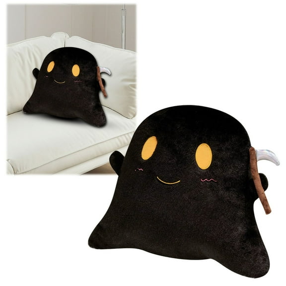 BinKFF Halloween Ghost Pillow, Happy Halloween Ghost Shaped Throw Pillow - Stuffed Shaped Cute Soft Decorative Spooky Cushions for Party Outdoor Home Decorations