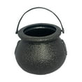 thumbnail image 1 of BinKFF Halloween Mini Black Witch Cauldron Kettle,Plastic Candy Bucket Holder Cauldron Pot Bowl,Party Favor Decoration for St. Patrick's Day and Halloween, 2.76x2inchs, 1 of 9