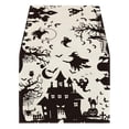 thumbnail image 1 of BinKFF Halloween Spooky Ghost Boo Black Table Runner, Jack O Lantern Pumpkin Bat Kitchen Dining Table Decoration, Funny Holiday Burlap Indoor Outdoor Home Decor Party Supply, 1 of 2