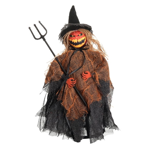 BinKFF Hanging Witch Dolls, Halloween Small Witch Figurine with Gauze Skirt, Kitchen Witchs Doll for Good Luck, Halloween Hanging Decoration for Haunted House Room Door and Window