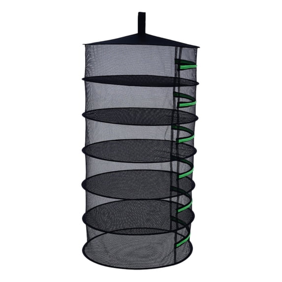 BinKFF Herb Drying Rack Hanging 2/4/6/8 Layer, Collapsible Herb Dryer Mesh, Plant Net Dry Rack for Drying Seeds Bud Grass Hydroponic Plants Outdoor Gardening Supplies