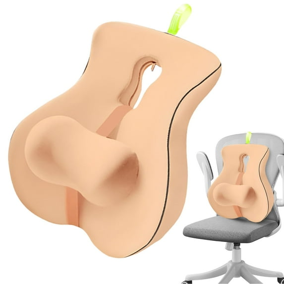 BinKFF High Back Support Pillow for Office Chair, Fully Support Entire Back Cushion Promotes Posture- Memory Foam Lumbar Support Pillow for Offfice Chair, Desk, Gaming, Recliner Chair