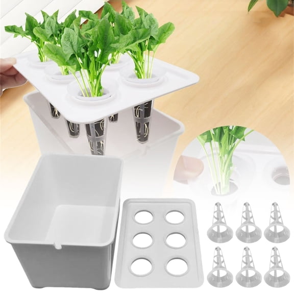 BinKFF Hydroponic Planter, Hydroponic Seedling Box - Beginners-Friendly Equipment - Indoor Hydroponics Seedling Container,for Lettuce Flowers Balcony Parterre Hotel Apartment