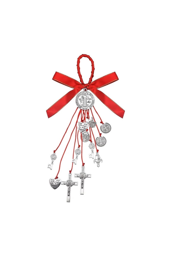 Jewelry for Men Women Saint Benedict Medal Protection from Evil Blessing Charm Catholic Saint Benito Medalla Handmade Jewelry Charms for Women Men Car Gift