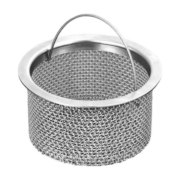 BinKFF Kitchen Sink Drain Strainer, Fine Mesh,Sink with Handle Food Collection Filter,Stainless Steel Accessories,3 Inch Mesh Sink Strainer, Dishwasher Washable