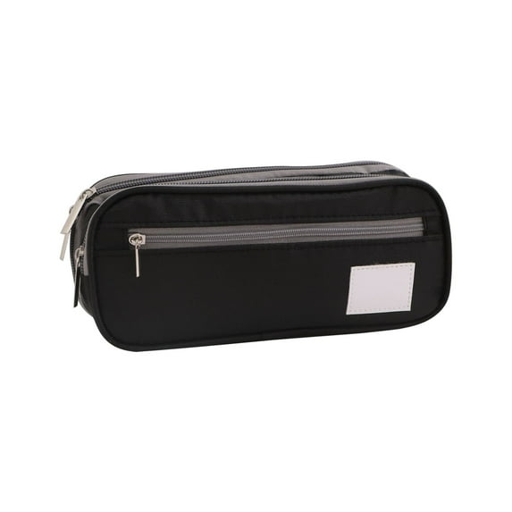 BinKFF Large Capacity Pencil Case 3 Compartments, Portable Pencil Case with Zipper, Aesthetic Pencil Bag Pouch College Office, Multifunctional Stationery Organizer for Adults