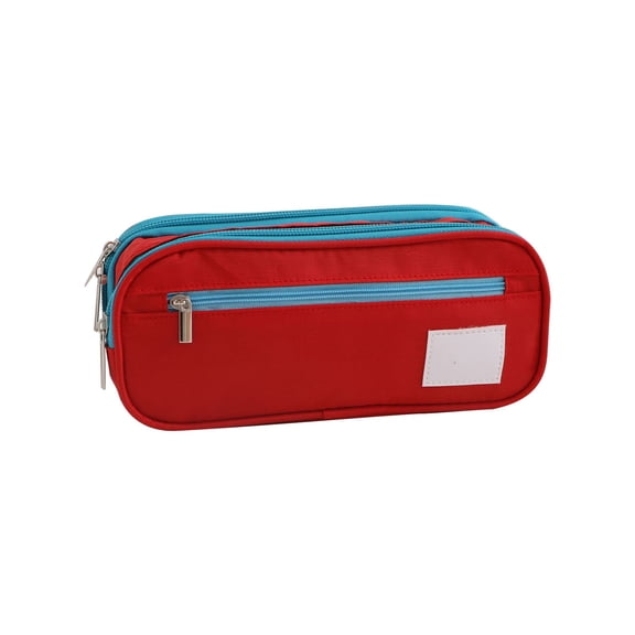 BinKFF Large Capacity Pencil Case 3 Compartments, Portable Pencil Case with Zipper, Aesthetic Pencil Bag Pouch College Office, Multifunctional Stationery Organizer for Adults