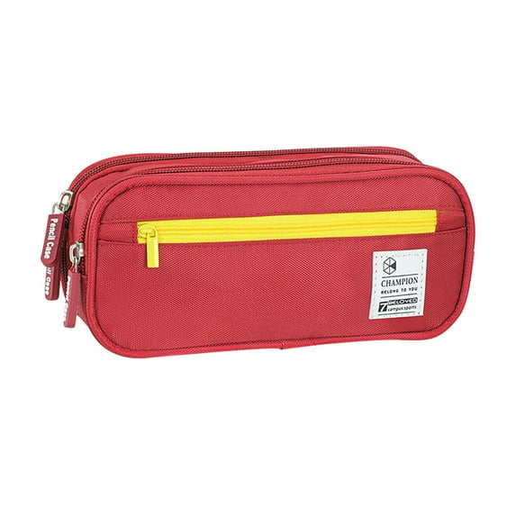 BinKFF Large Capacity Pencil Case 3 Compartments, Portable Pencil Case with Zipper, Aesthetic Pencil Bag Pouch College Office, Multifunctional Stationery Organizer for Adults