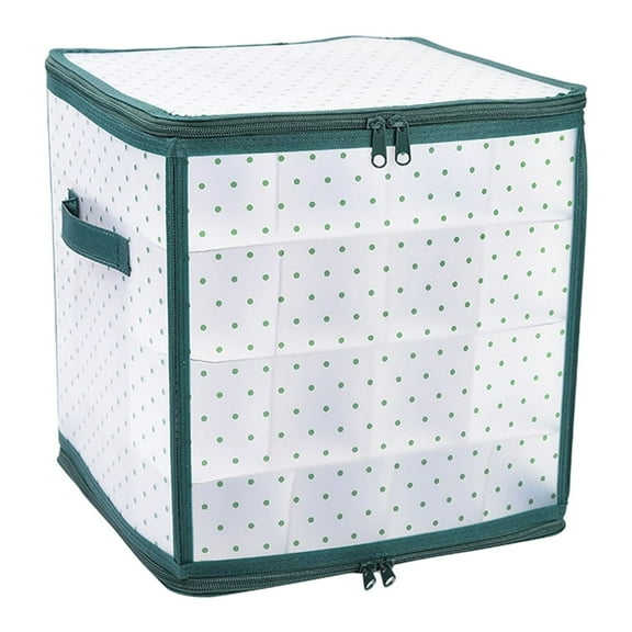 BinKFF Large Christmas Ornament Storage Box, Organizer Holds Up to 64 Xmas Ornaments Balls, Holiday Decorations Accessories Storage Container with Dividers, Durable