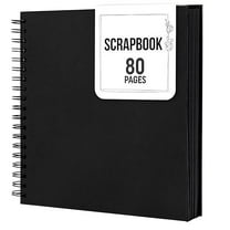 BinKFF Large Scrapbook Photo Albums 80 Pages, Scrapbooking Supplies 8 x 8 In, Scrapbook Album Suitable for Album Memory Book Wedding, Anniversary Family, DIY Craft Projects