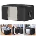 thumbnail image 1 of BinKFF Large Storage Bags, Clothes Storage Bins Foldable Closet Organizers Storage Containers with Reinforced Handle for Clothing, Blanket, Comforters, Bed Sheets, Pillows and Toys, 1 of 7