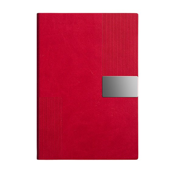 BinKFF Meeting Notebook for Work with Action Items - Project Planner Agenda Organizer Work Notebook for Women Men Office Business Notes, PU Leather Hardcover, 5.7" x 8.3"