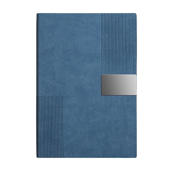 BinKFF Meeting Notebook for Work with Action Items - Project Planner Agenda Organizer Work Notebook for Women Men Office Business Notes, PU Leather Hardcover, 5.7" x 8.3"