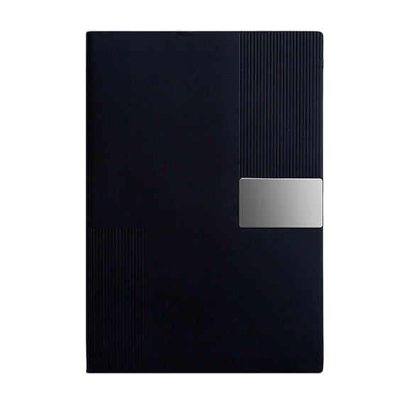 BinKFF Meeting Notebook for Work with Action Items - Project Planner Agenda Organizer Work Notebook for Women Men Office Business Notes, PU Leather Hardcover, 5.7" x 8.3"