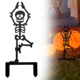 thumbnail image 1 of BinKFF Metal Halloween Yard Signs Halloween Outdoor Decorations Black Metal Art Halloweens Yard Stakes Reusable Skeleton Lawn Sign for Holiday Party Decor for Garden Prop, 1 of 8