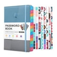 thumbnail image 1 of BinKFF Password Book with Colorful Alphabetical Tabs, Password Books for Seniors, Password Keeper Book for Computer and Internet Address Website Login, 5.9''x 8.4'', 1 of 9