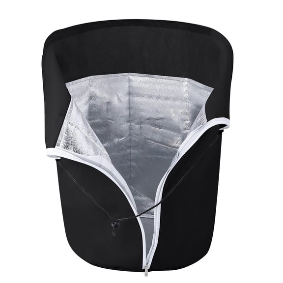 BinKFF Plant Pot Covers for Winter Potted Plant Freeze Protection Cover Frost Jacket with Zipper Drawstring to Keep Outdoor Plants Flowers Shrubs Trees Warm, 3 Sizes