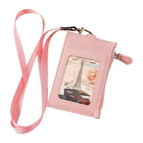 BinKFF Retractable ID Badge Holder with Breakaway Lanyard, Detachable Heavy Duty Badge Reel, RFID Blocking Card Holder Wallet, Keychain, for Office School Business Men Women