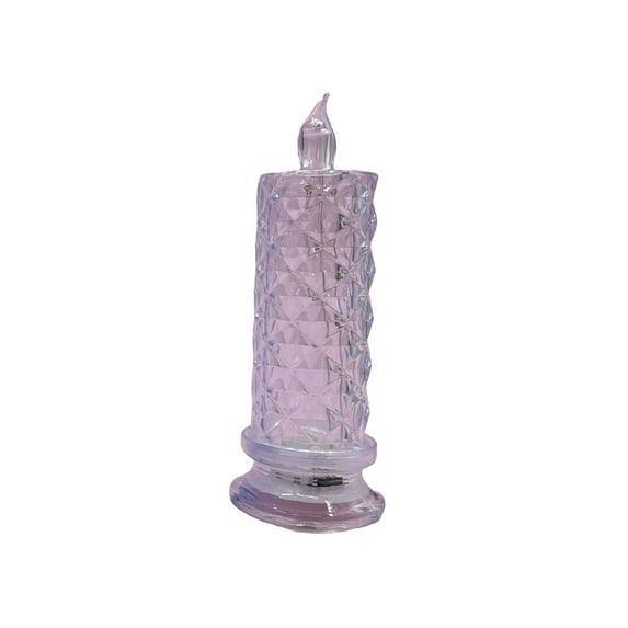 BinKFF Rose Shadow LED Flameless Candles, Romantic Battery Operated Candles Led Pillar Candles for Valentines Anniversary Wedding Christmas Decorations(D 2.6" x H 7.1")