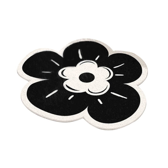 BinKFF Round Shower Mat Flower Mat, Shower Mat Non Slip Without Suction Cups, 27.5 Inch, Bath Mat for Textured Tub Surface, Bathroom, Bathroom, Quick Drying