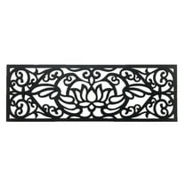 BinKFF Rubber Stair Mats, Indoor Outdoor Stair Treads Rubber Step Mats, Non Slip Stair Treads Mat, Rubber Scroll Doormat for Outdoor, Indoor, Entrance, Stairs (29" x 9.5")