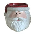 thumbnail image 1 of BinKFF Santa Head Planter Fun Christmas Planter for Home Decor Christmas Cute Snowman Resin Flowerpot with Red and Black Hat Design a Tabletop Small Potted Plant Container, 1 of 4