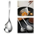 thumbnail image 1 of BinKFF Skimmer Slotted Spoon, 304 Stainless Steel Skimmer Ladle Spoon Spider Strainer for Cooking and Frying, Pasta Strainer Spoon Frying Kitchen Cooking Colander, 1 of 8