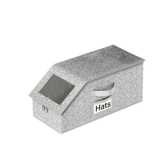 BinKFF Stackable Hat Organizer for Baseball Caps, Clear Hat Storage Box with Cardboard, Holds up to 56 Caps, Baseball Cap Organizer for Closet/Shelf, Hat Box Holder for Baseball Hats & Caps