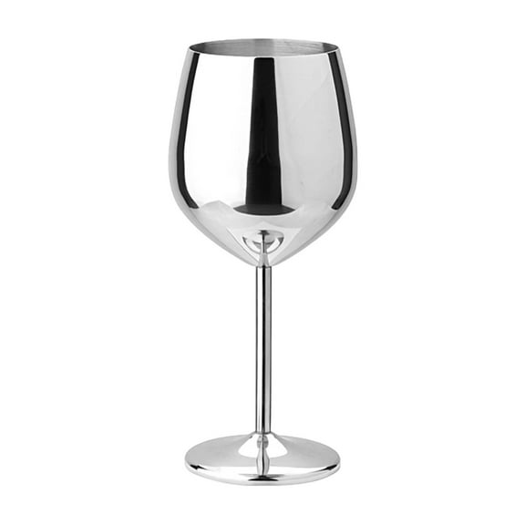BinKFF Stainless Steel Wine Glasses, 17 Oz Unbreakable Stemmed Wine Glass, Gold Steel Shatterproof Wine Goblet, Portable Metal Drinkware for Champagne, Pool, Indoor Outdoor, Party