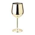 thumbnail image 1 of BinKFF Stainless Steel Wine Glasses, 17 Oz Unbreakable Stemmed Wine Glass, Gold Steel Shatterproof Wine Goblet, Portable Metal Drinkware for Champagne, Pool, Indoor Outdoor, Party, 1 of 3